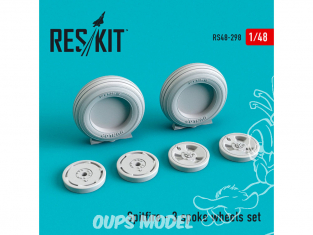 ResKit kit d'amelioration Avion RS48-0298 Roues en résine Spitfire - 3 spoke 1/48