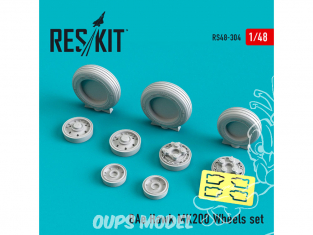 ResKit kit d'amelioration Avion RS48-0304 Roues en résine BAe Hawk MK200 Wheels set (1/48)