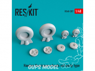 ResKit kit d'amelioration Avion RS48-0287 Roues en résine Hawker Hurricane early type (1/48)