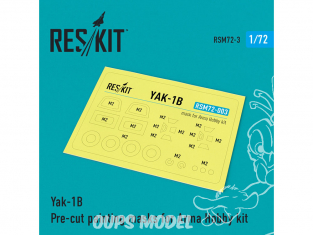 ResKit kit d'amelioration avion RSM72-0003 Yak-1B Masques de peinture pour kit Arma Hobby 1/72