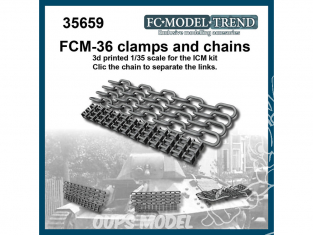 FC MODEL TREND accessoire résine 35659 Clamps & chaines FCM 36 1/35