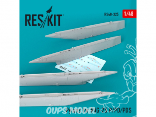 ResKit kit d'amelioration Avion RS48-0325 Pylônes pour MiG-25 P/PD/PDS 1/48