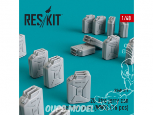 ResKit kit d'amelioration Avion militaire RS48-0314 Jerrican de 20 litres armée allemande 16 piéces WWII 1/48