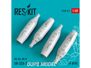 ResKit kit armement Helico RS48-0311 Lance-roquettes UB-32A-24 (4 pièces) 1/48