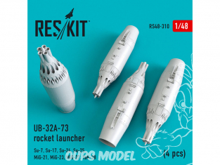 ResKit kit armement avion RS48-0310 Lance-roquettes UB-32A-73 (4 pièces) 1/48