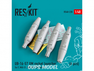 ResKit kit armement avion RS48-0228 Lance-roquettes UB-16-57 UM (4 pièces) 1/48