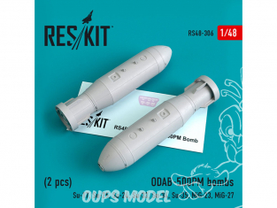 ResKit kit armement Avion RS48-0306 Bombes ODAB-500PM (2 pièces) 1/48
