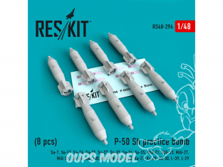 ResKit kit armement Avion RS48-0294 Bombe d'entraînement P-50 SH (8 pièces) 1/48