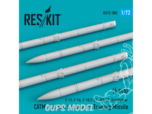 ResKit kit armement Avion RS72-0300 Missile d'entraînement aérien captif CATM-120 B/C (4 pièces) 1/72