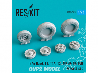 ResKit kit d'amelioration Avion RS72-0303 Jeu de roues BAe Hawk T1, T1A, T2, MK50/60/100 1/72
