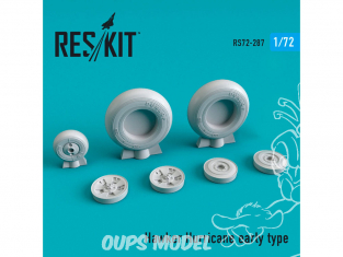 ResKit kit d'amelioration Avion RS72-0287 Jeu de roues Hawker Hurricane Early type 1/72