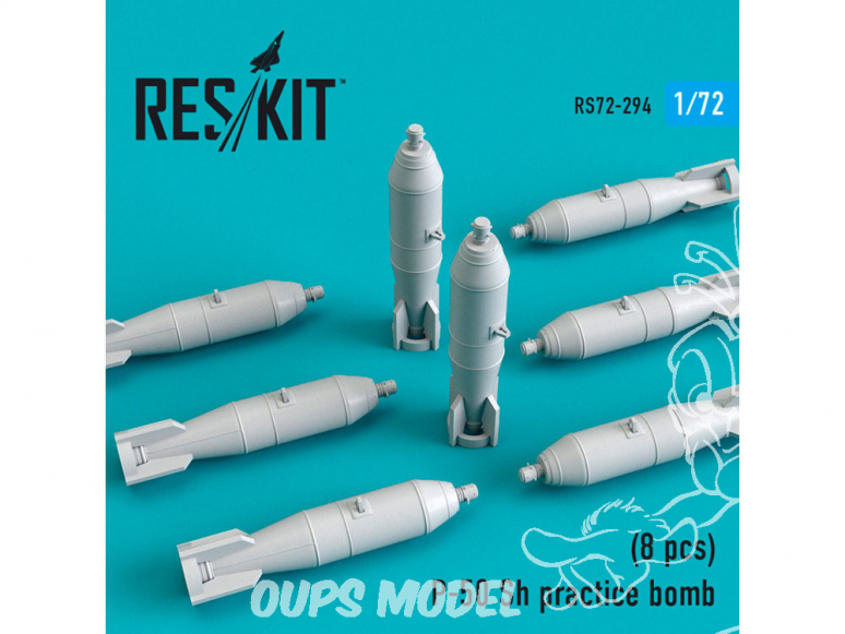 ResKit kit d'amelioration Avion RS72-0294 Bombe d'entraînement P-50 SH (8 pièces) 1/72