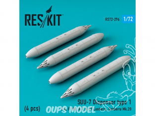 ResKit kit d'amelioration Avion RS72-0296 SUU-7 dispenser type 1 (4 piéces) 1/72