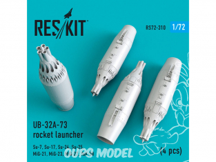 ResKit kit armement Avion RS72-0310 Lance-roquettes UB-32A-73 (4 pièces) 1/72