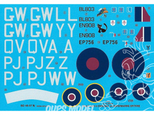 Decalques Berna decals BD48-57 FREE FRENCH ON SPITFIRE 1/48