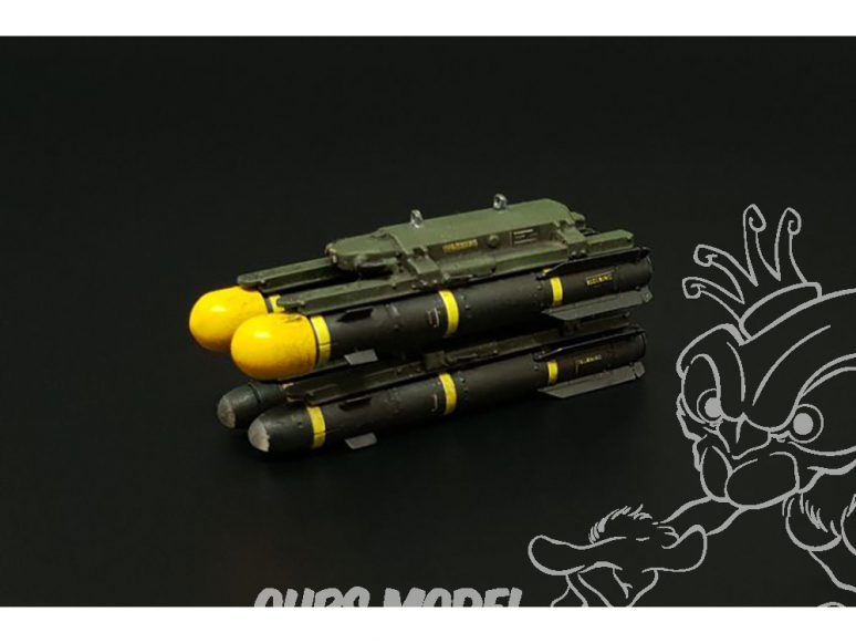 Hauler Armement HLU35120 Missiles AGM-114 Hellfire 8pcs 2 racks 1/35