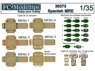 FC MODEL TREND accessoire papier 36373 Caisses ration espagnoles MRE 1/35