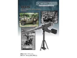 FC MODEL TREND accessoire résine 48416 M2 Browning sur M31C Pedestal Tamiya 1/48