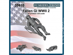 FC MODEL TREND figurine résine 35910 GI tombé au combat USA WWII 2 1/35