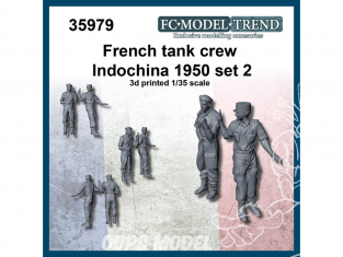 FC MODEL TREND figurine résine 35979 Equipage de char Français Indochine 1950 Set 2 1/35