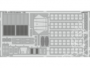 Eduard photodécoupe avion 32475 Extérieur P-51D-15 Revell 1/32