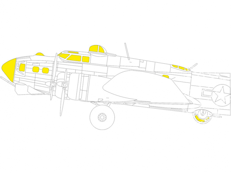 Eduard Express Mask EX822 B-17G Tface Hk Models 1/48v