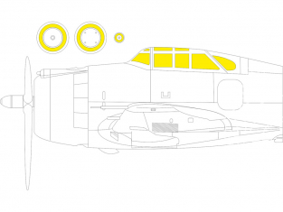 Eduard Express Mask CX616 P-43 Dora Wings 1/72