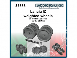 FC MODEL TREND accessoire résine 35888 Roues lestées Lancia IZ 1/35