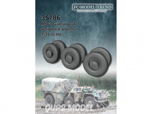 FC MODEL TREND accessoire résine 35786 Roues lestées M561 Gama goat Tamiya 1/35