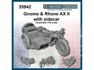 FC MODEL TREND maquette résine 35942 Gnome & Rhone AX II avec Side car 1/35