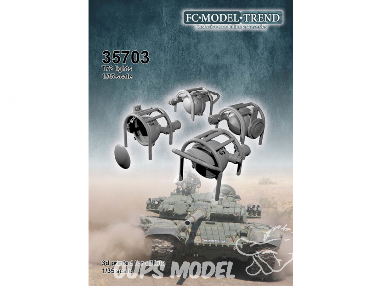 FC MODEL TREND accessoire résine 35703 Feux T72 1/35