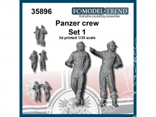 FC MODEL TREND figurine résine 35896 Equipage Panzer Set 1 1/35