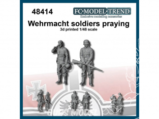 FC MODEL TREND figurine résine 48414 Soldats Wehrmacht priant WWII 1/48
