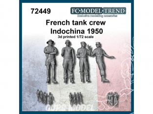 FC MODEL TREND figurine résine 72449 Equipage char Français Indochine 1950 1/72