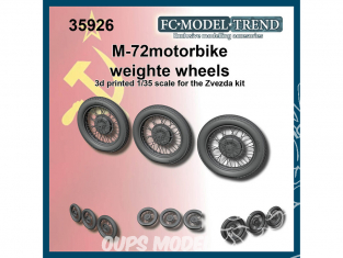 FC MODEL TREND accessoire résine 35926 Roues lestées moto M-72 1/35