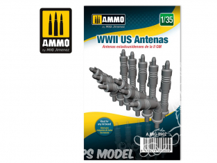 Ammo Mig accessoire 8902 Antennes US WWII 1/35