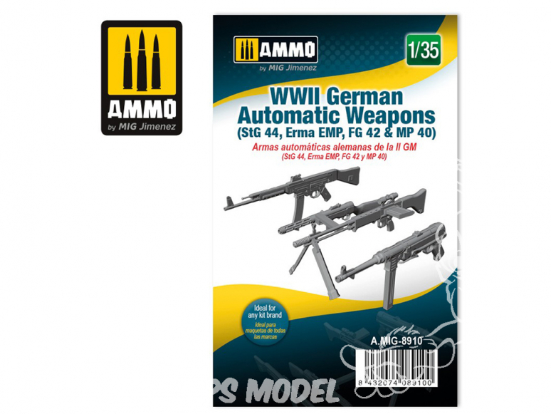 Ammo Mig accessoire 8910 Armes automatique Allemande WWII 1/35