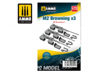 Ammo Mig accessoire 8911 M2 Browning x3 1/35
