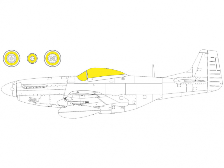 Eduard Express Mask JX284 P-51D TFace Revell 1/32