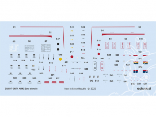 Eduard Decalques avion D32017 Marquages - Stencils A6M2 Tamiya 1/32