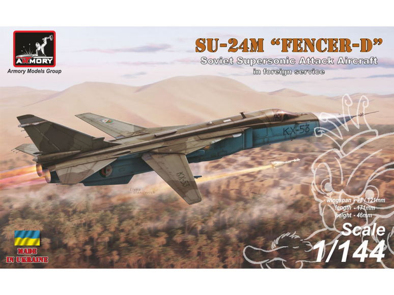 Armory Models maquette avion AR14703 Sukhoi Su-24M "Fencer-D" Service extérieur 1/144