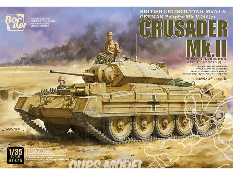Border model maquette militaire BT-015 Crusader Mk.II Battle of Tobruk 1/35
