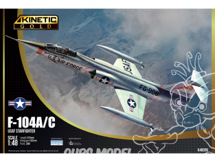 Kinetic maquette avion K48096 F-104A/C USAF Starfighter Kinetic Gold 1/48