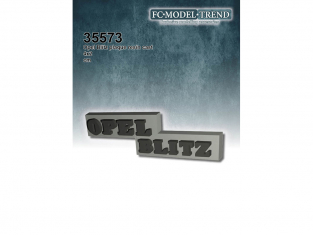 FC MODEL TREND accessoire résine 35573 Plaque Opel Blitz 2x4cm