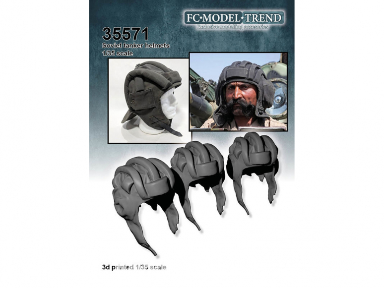 FC MODEL TREND accessoire résine 35571 Casques Tankistes Soviétiques Guerre froide 1/35