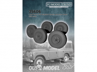 FC MODEL TREND accessoire résine 35606 Roues lestées Land Rover Italeri 1/35