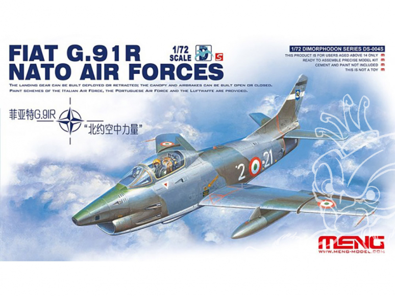 Meng maquette avion DS-004S FIAT G.91R FORCES DE L OTAN 1965 1/72