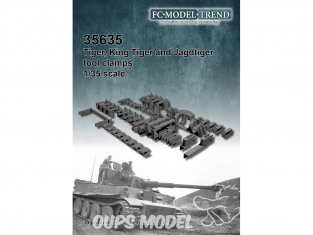 FC MODEL TREND accessoire résine 35635 Clamps outils Tiger - King Tiger & Jagdtiger 1/35