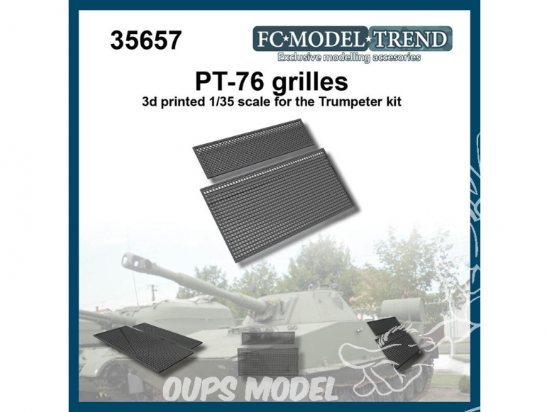 FC MODEL TREND accessoire résine 35657 Grilles PT-76 Trumpeter 1/35