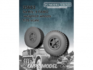 FC MODEL TREND accessoire résine 35663 Roues lestées Sd.Kfz.9 Famo 1/35